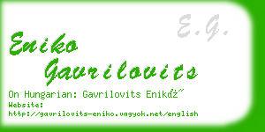 eniko gavrilovits business card